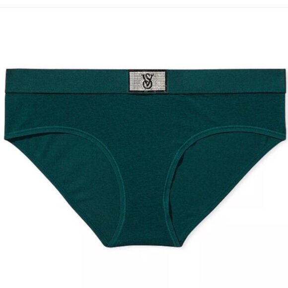 VS Logo Cotton Shine Patch Hiphugger Panty - Picture 1 of 5